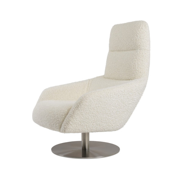 Soho Concept Barcelona Armchair Swivel Round - Stylish Wool Upholstery, 10-year Guarantee, Durable Design, Dark Grey White  Soho-concept-dining-chair-12804