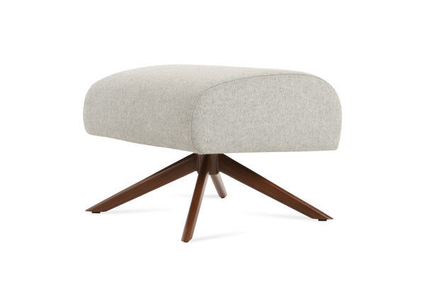 Soho Concept Barcelona Ottoman In Premium Wool & Boucle - Stylish Foot Support With 10-year Guarantee, Made In Turkiye Walnut,Silver  Soho-concept-dining-chair-12846