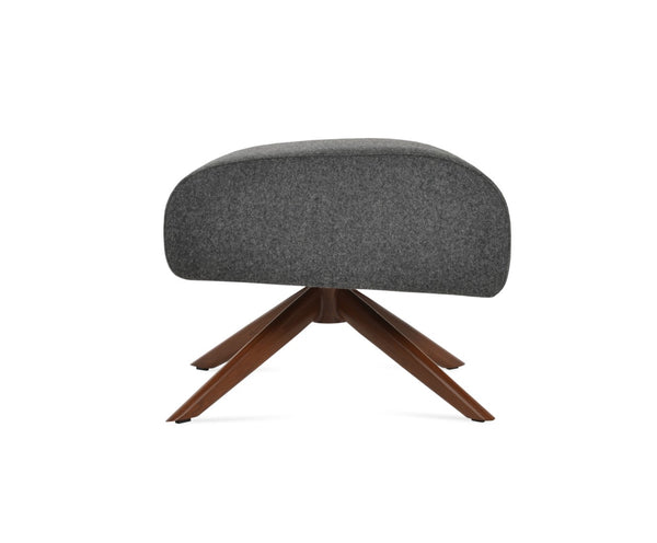 Soho Concept Barcelona Ottoman In Premium Wool & Boucle - Stylish Foot Support With 10-year Guarantee, Made In Turkiye Dark Grey  Soho-concept-dining-chair-12841