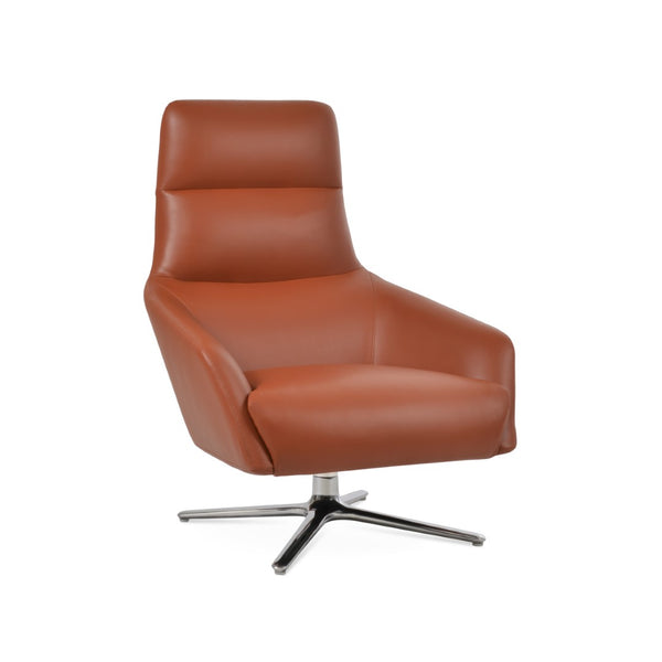 Soho Concept Barcelona Armchair - Elegant Leatherette Seat With Auto-return Swivel, Modern Design & 2-year Guarantee Cinnamon  Soho-concept-dining-chair-12850