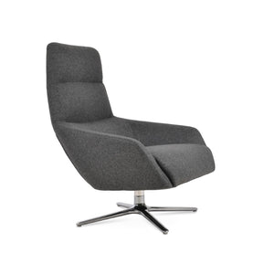 Soho Concept Barcelona Armchair - Premium Wool Upholstery, 10-year Guarantee, Stylish Oval Base, 350 Lbs Capacity Dark Grey  Soho-concept-dining-chair-12847
