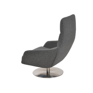 Soho Concept Barcelona Armchair Swivel Round - Stylish Wool Upholstery, 10-year Guarantee, Durable Design, Dark Grey Dark Grey  Soho-concept-dining-chair-12851
