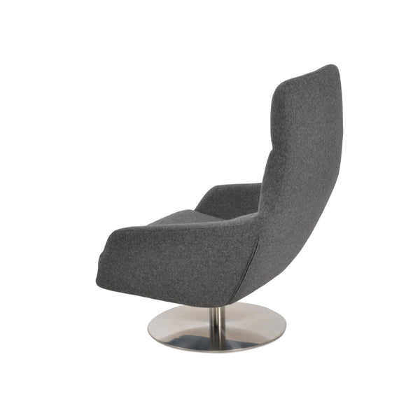 Soho Concept Barcelona Armchair Swivel Round - Stylish Wool Upholstery, 10-year Guarantee, Durable Design, Dark Grey Dark Grey  Soho-concept-dining-chair-12851