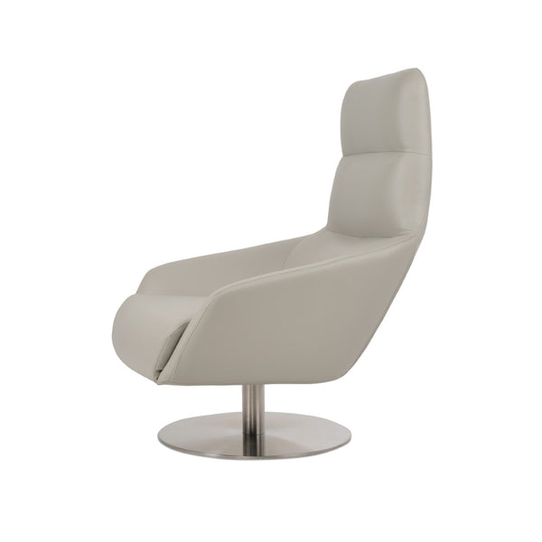 Soho Concept Barcelona Armchair Swivel - Modern Leatherette Design, 2-year Warranty, Stylish Light Grey Comfort Light Grey  Soho-concept-dining-chair-12794
