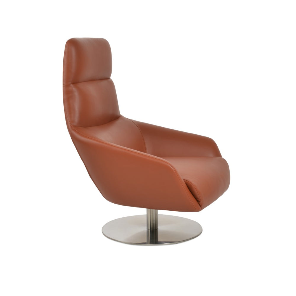 Soho Concept Barcelona Armchair Swivel - Modern Leatherette Design, 2-year Warranty, Stylish Light Grey Comfort Cinnamon  Soho-concept-dining-chair-12795