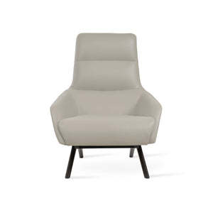 Soho Concept Barcelona Armchair - Classic Elegance With Leatherette Upholstery & Ottoman, 2-year Guarantee! Light Grey,Walnut  Soho-concept-dining-chair-12799