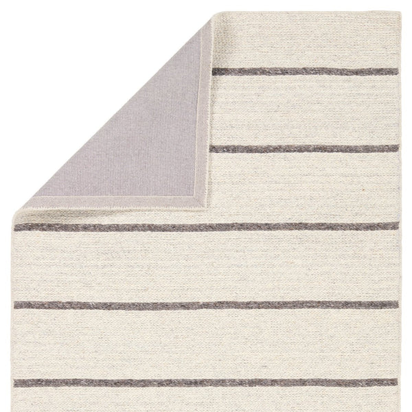 Jaipur Living Bavell Almeda Bav02 Tufted Handmade 100% Wool Lines Stripes Indoor Rug Ivory, Dark Gray 100% Wool, 100% Cotton Rug160733