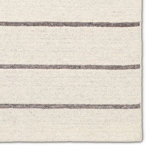 Jaipur Living Bavell Almeda Bav02 Tufted Handmade 100% Wool Lines Stripes Indoor Rug Ivory, Dark Gray 100% Wool, 100% Cotton Rug160733