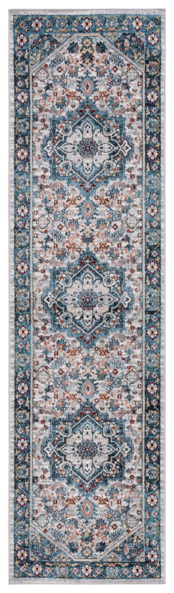 Safavieh Bayside 110 Flat Weave Traditional Rug Blue / Grey 2'-2" x 8'