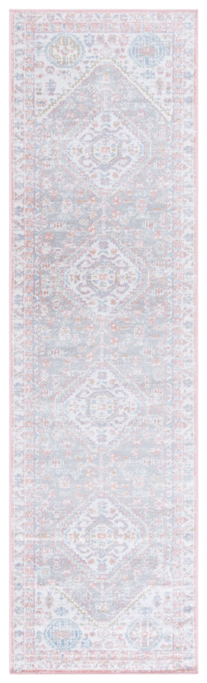Safavieh Bayside Large Rectangle Area Rug - Elegant Turkish Design In Ivory With Blue And Pink Hues Ivory ,Blue Pink Polyester Bay118a-5r