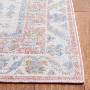Safavieh Bayside Large Rectangle Area Rug - Elegant Turkish Design In Ivory With Blue And Pink Hues Ivory ,Blue Pink Polyester Bay118a-5r