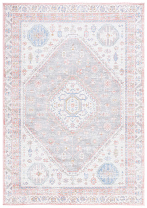 Safavieh Bayside Large Rectangle Area Rug - Elegant Turkish Design In Ivory With Blue And Pink Hues Ivory ,Blue Pink Polyester Bay118a-5r