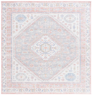 Safavieh Bayside Large Rectangle Area Rug - Elegant Turkish Design In Ivory With Blue And Pink Hues Ivory ,Blue Pink Polyester Bay118a-5r