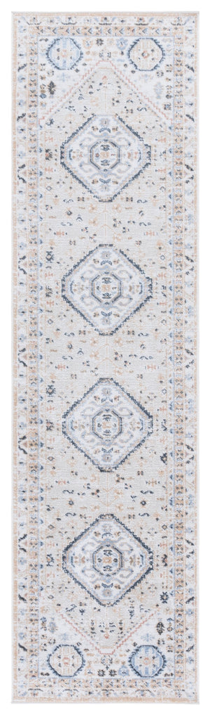 Safavieh Bayside Large Rectangle Area Rug - Elegant Turkish Design In Ivory With Blue And Pink Hues Ivory ,Beige Blue Polyester Bay118b-8