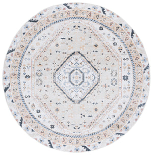 Safavieh Bayside Traditional Ivory And Beige Blue Runner Area Rug - Elegance Meets Easy Care For Any Space Ivory ,Beige Blue Polyester Bay118b-7r