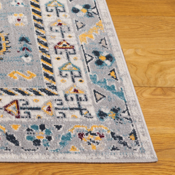 Safavieh Bayside Large Rectangle Area Rug - Elegant Turkish Design In Ivory With Blue And Pink Hues Blue ,Grey Polyester Bay118l-4