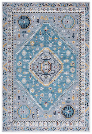 Safavieh Bayside Large Rectangle Area Rug - Elegant Turkish Design In Ivory With Blue And Pink Hues Blue ,Grey Polyester Bay118l-4