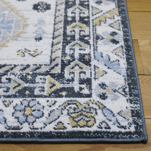 Safavieh Bayside Large Rectangle Area Rug - Elegant Turkish Design In Ivory With Blue And Pink Hues Blue ,Navy Polyester Bay118m-9