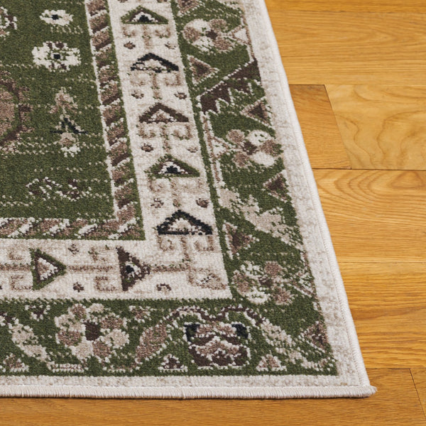 Safavieh Bayside Large Rectangle Area Rug - Elegant Turkish Design In Ivory With Blue And Pink Hues Green ,Beige Polyester Bay118w-8