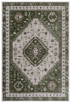 Safavieh Bayside Traditional Ivory And Beige Blue Runner Area Rug - Elegance Meets Easy Care For Any Space Green ,Beige Polyester Bay118w-5