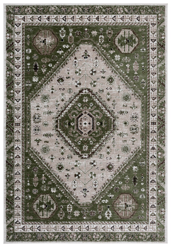 Safavieh Bayside Large Rectangle Area Rug - Elegant Turkish Design In Ivory With Blue And Pink Hues Green ,Beige Polyester Bay118w-8