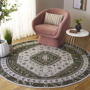 Safavieh Bayside Large Rectangle Area Rug - Elegant Turkish Design In Ivory With Blue And Pink Hues Green ,Beige Polyester Bay118w-8