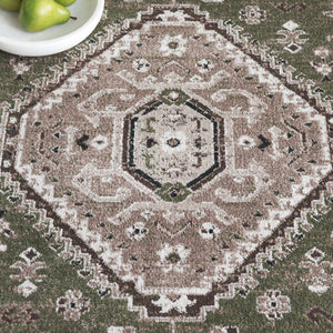 Safavieh Bayside Traditional Ivory And Beige Blue Runner Area Rug - Elegance Meets Easy Care For Any Space Green ,Ivory Polyester Bay118x-5