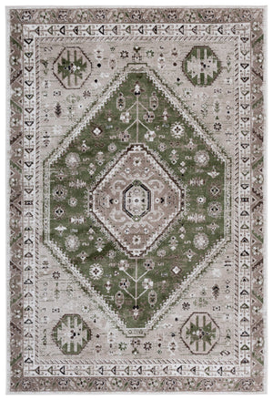Safavieh Bayside Large Rectangle Area Rug - Elegant Turkish Design In Ivory With Blue And Pink Hues Green ,Ivory Polyester Bay118x-9