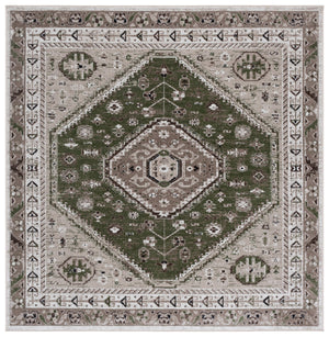 Safavieh Bayside Large Rectangle Area Rug - Elegant Turkish Design In Ivory With Blue And Pink Hues Green ,Ivory Polyester Bay118x-9