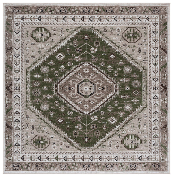 Safavieh Bayside Large Rectangle Area Rug - Elegant Turkish Design In Ivory With Blue And Pink Hues Green ,Ivory Polyester Bay118x-9