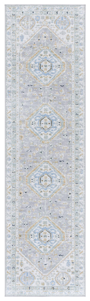 Safavieh Bayside Large Rectangle Area Rug - Elegant Turkish Design In Ivory With Blue And Pink Hues Green ,Grey Polyester Bay118y-8