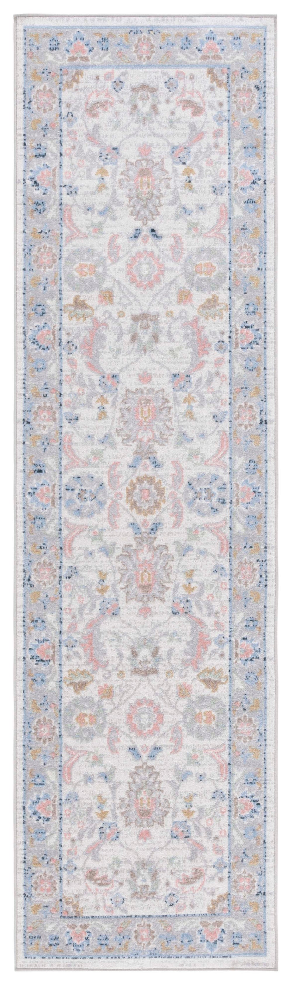 Safavieh Bayside Traditional Area Rug - Exquisite Turkish Design With Floral Patterns For Timeless Elegance Beige ,Blue Polyester Bay120b-5r
