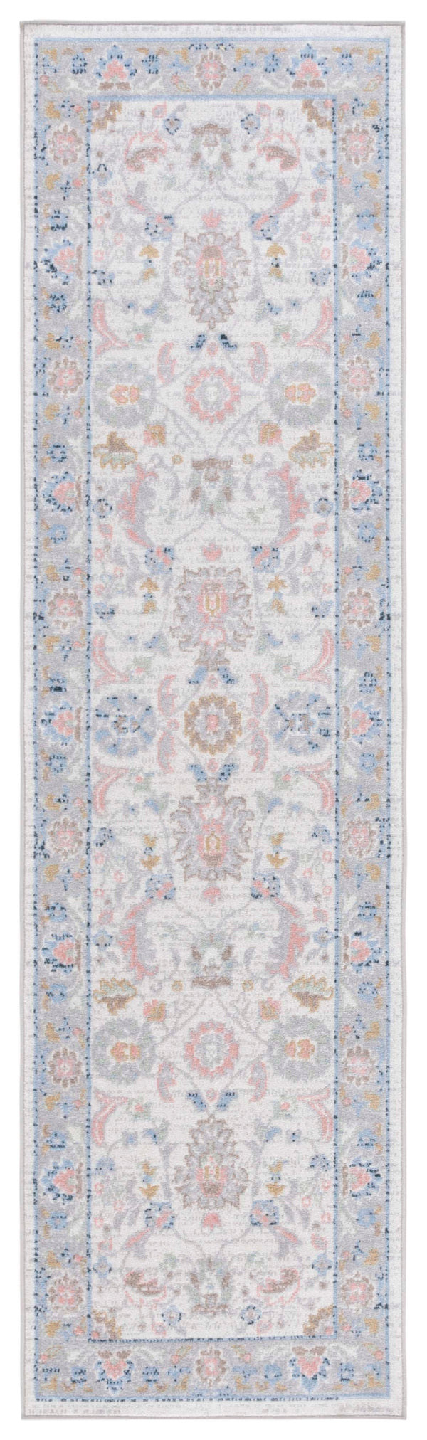 Safavieh Bayside Traditional Area Rug - Exquisite Turkish Design With Floral Patterns For Timeless Elegance Beige ,Blue Polyester Bay120b-5r