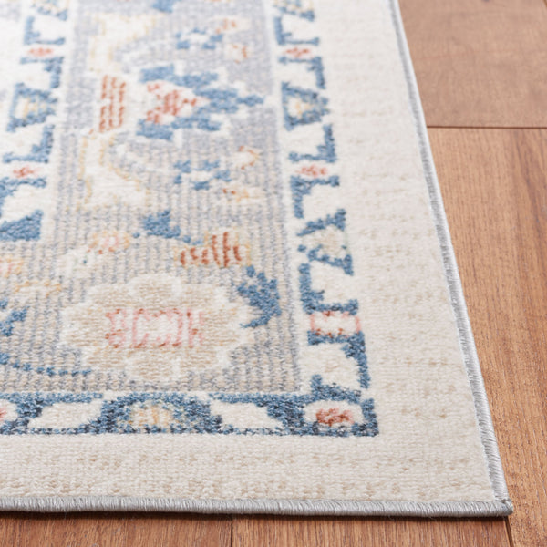 Safavieh Bayside Traditional Area Rug - Exquisite Turkish Design With Floral Patterns For Timeless Elegance Beige ,Blue Polyester Bay120b-5r