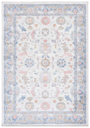 Safavieh Bayside Traditional Area Rug - Exquisite Turkish Design With Floral Patterns For Timeless Elegance Beige ,Blue Polyester Bay120b-5r