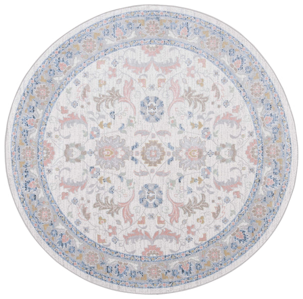 Safavieh Bayside Traditional Area Rug - Exquisite Turkish Design With Floral Patterns For Timeless Elegance Beige ,Blue Polyester Bay120b-5r
