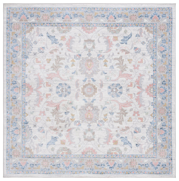 Safavieh Bayside Traditional Area Rug - Exquisite Turkish Design With Floral Patterns For Timeless Elegance Beige ,Blue Polyester Bay120b-5r