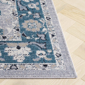 Safavieh Bayside Area Rug - Elegant Runner With Traditional Style And Modern Craftsmanship For Hallways Blue ,Grey Polyester Bay120m-5