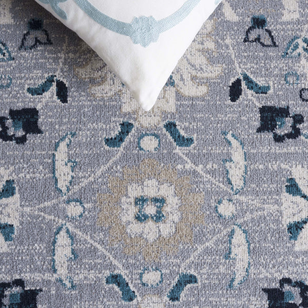 Safavieh Bayside Area Rug - Elegant Runner With Traditional Style And Modern Craftsmanship For Hallways Blue ,Grey Polyester Bay120m-5