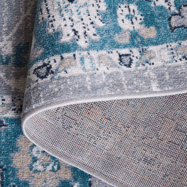 Safavieh Bayside Area Rug - Elegant Runner With Traditional Style And Modern Craftsmanship For Hallways Blue ,Grey Polyester Bay120m-5