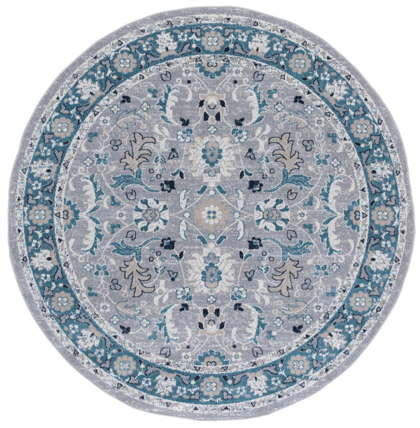 Safavieh Bayside Area Rug - Elegant Runner With Traditional Style And Modern Craftsmanship For Hallways Blue ,Grey Polyester Bay120m-7r