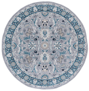Safavieh Bayside Traditional Area Rug - Exquisite Turkish Design With Floral Patterns For Timeless Elegance Blue ,Grey Polyester Bay120m-8