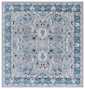 Safavieh Bayside Area Rug - Elegant Runner With Traditional Style And Modern Craftsmanship For Hallways Blue ,Grey Polyester Bay120m-7sq