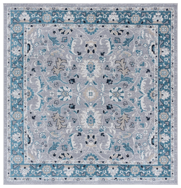Safavieh Bayside Area Rug - Elegant Runner With Traditional Style And Modern Craftsmanship For Hallways Blue ,Grey Polyester Bay120m-7sq