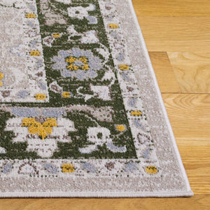 Safavieh Bayside Traditional Area Rug - Exquisite Turkish Design With Floral Patterns For Timeless Elegance Green ,Beige Polyester Bay120y-9