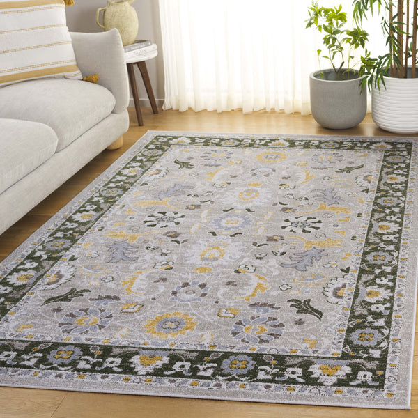 Safavieh Bayside Area Rug - Elegant Runner With Traditional Style And Modern Craftsmanship For Hallways Green ,Beige Polyester Bay120y-5