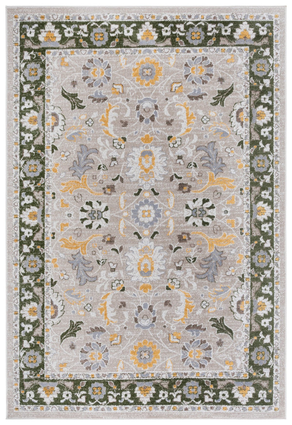 Safavieh Bayside Traditional Area Rug - Exquisite Turkish Design With Floral Patterns For Timeless Elegance Green ,Beige Polyester Bay120y-9