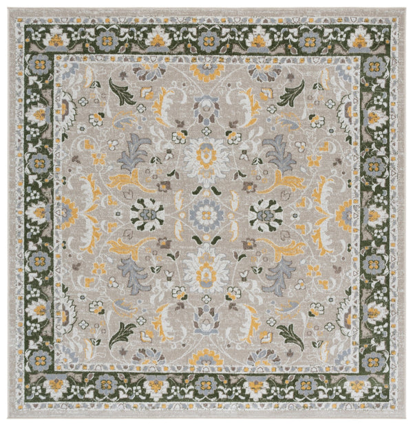 Safavieh Bayside Traditional Area Rug - Exquisite Turkish Design With Floral Patterns For Timeless Elegance Green ,Beige Polyester Bay120y-9