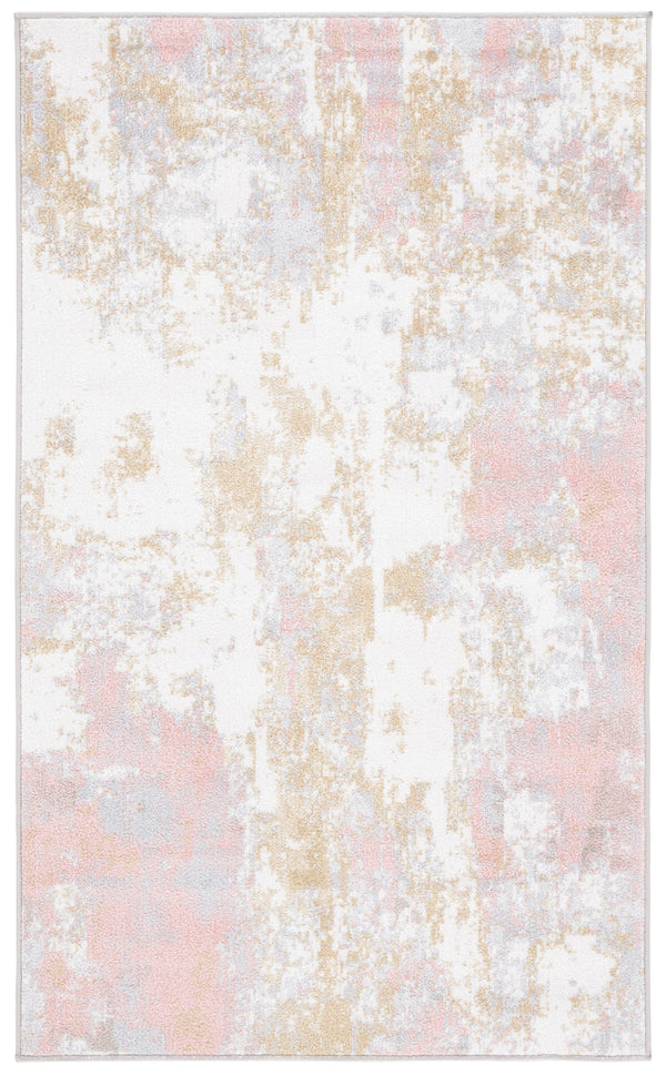 Safavieh Bayside Modern Area Rug - Elegant Ivory And Grey Pink Design, Durable, Washable, Oeko-tex Certified Ivory ,Grey Pink Polyester Bay128a-3r