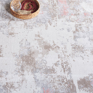 Safavieh Bayside Modern Area Rug - Elegant Ivory And Grey Pink Design, Durable, Washable, Oeko-tex Certified Ivory ,Grey Pink Polyester Bay128a-3r